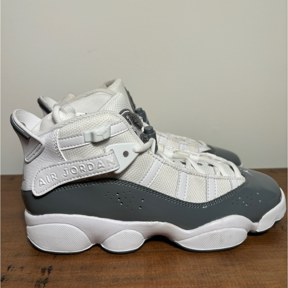 Nike Jordan 6 Rings Sneakers Shoes White/Cool Grey 323419-121 4.5Y / 6 Women - Picture 8 of 8